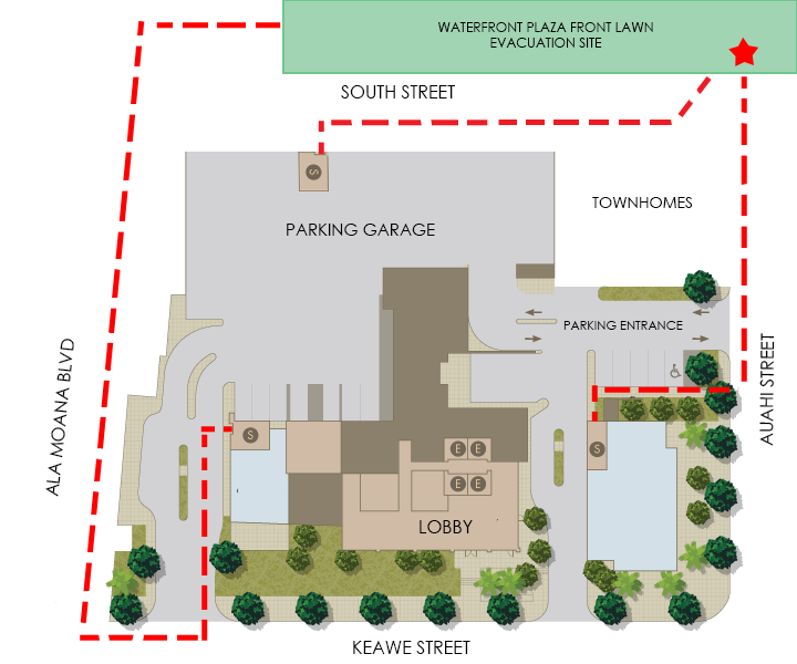 Tower Evacuation Routes