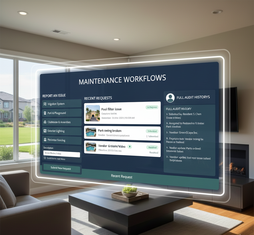 2. Maintenance Workflows (Common-Area Only — Accurate for SFR)