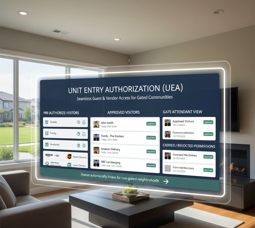 5. Unit Entry Authorization (UEA) for Gated Communities