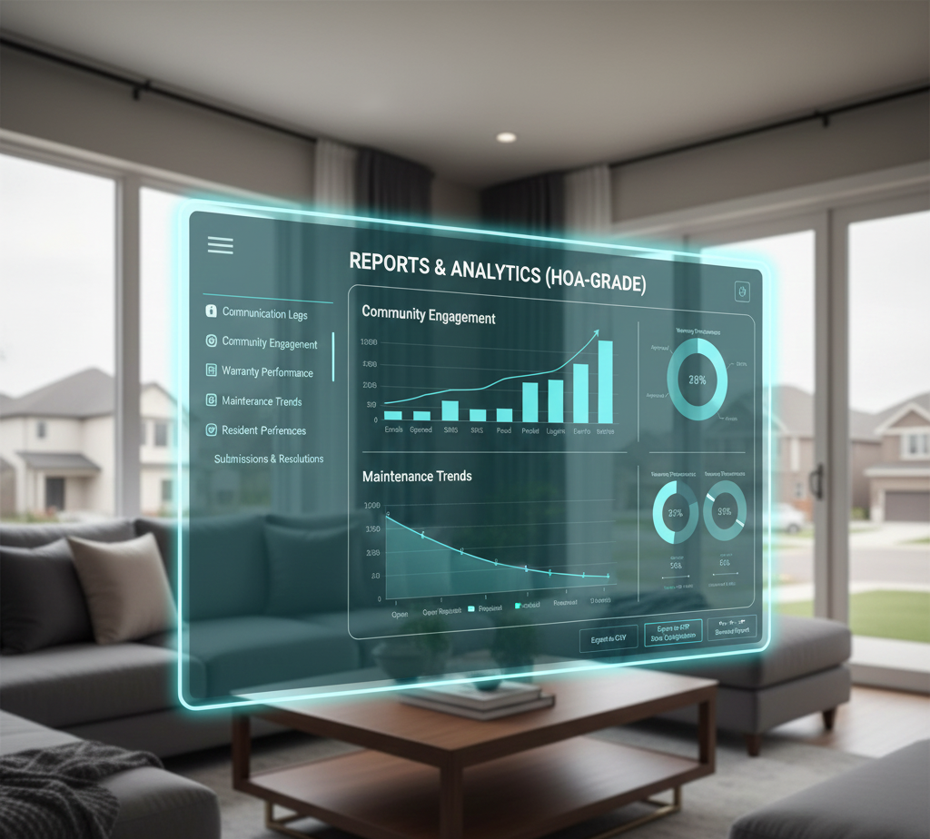 8. Reports & Analytics (HOA-Grade)
